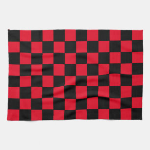 Checkered Red  and Black  Kitchen Towel