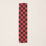 Checkered Red and Black Scarf<br><div class="desc">Abstract digital art of red and black squares in a checkered formation.</div>