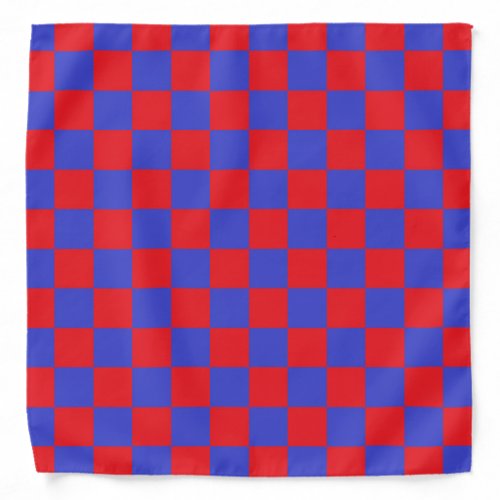 Checkered Red and Blue Bandana
