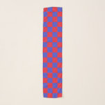 Checkered Red and Blue Scarf<br><div class="desc">Abstract digital art of red and blue squares in a checkered formation.</div>