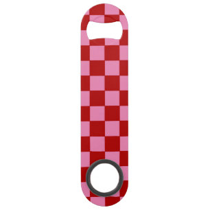 Checkered Red and Hot Pink Bar Key