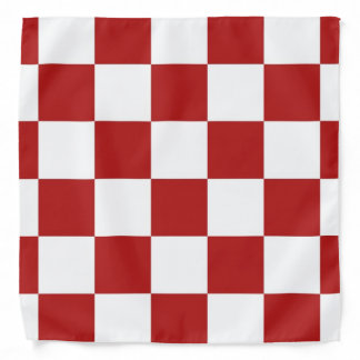 Checkered Red and White Bandana