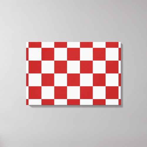 Checkered Red and White Canvas Print