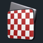 Checkered Red and White Laptop Sleeve<br><div class="desc">Cool classic red and white checkered pattern is made of rows of alternating white and red squares. Feel free to customize the product to make it your own. Digitally created 9000 x 6000 pixel image. Copyright ©2013 Claire E. Skinner, All rights reserved. To see this design on other items, click...</div>