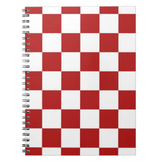 Checkered Red and White Notebook