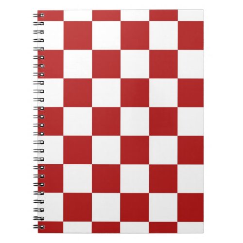 Checkered Red and White Notebook
