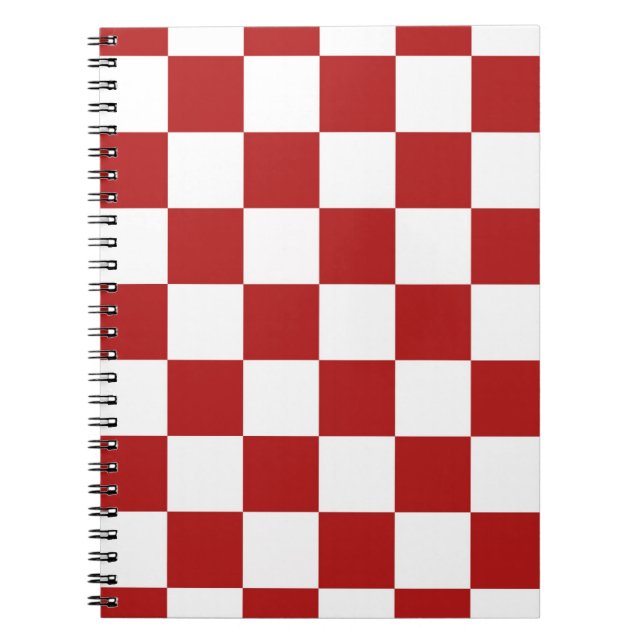 Checkered Red and White Notebook (Front)