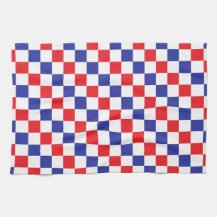 Checkered Red, White and Blue Kitchen Towel