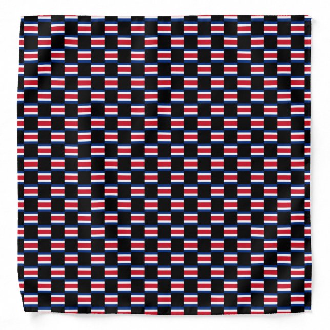 Checkered Republic of the Congo Flag Pattern  Bandana (Front)