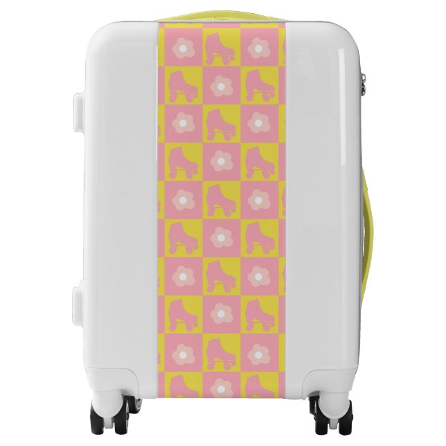 Checkered Roller Skates Quad Derby Skater Gift    Luggage (Front)