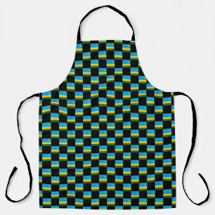 Checkered Rwanda Flag Pattern Apron