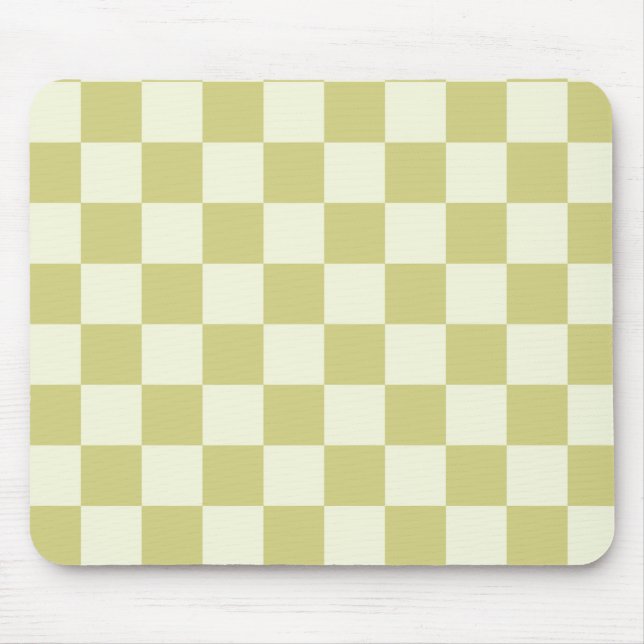 Checkered Sage Green Mouse Pad (Front)