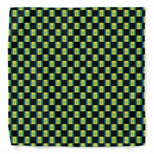 Checkered Saint Vincent and the Grenadines Flag  Bandana