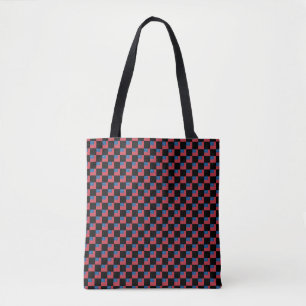 Checkered Samoa Flag Pattern  Tote Bag