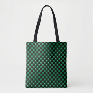 Checkered Saudi Arabia Flag Pattern  Tote Bag