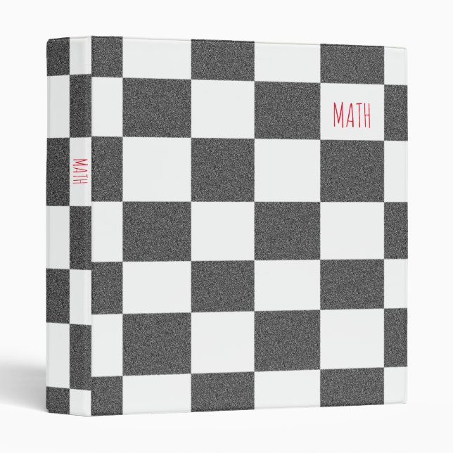 Checkered School Binder (Front/Spine)