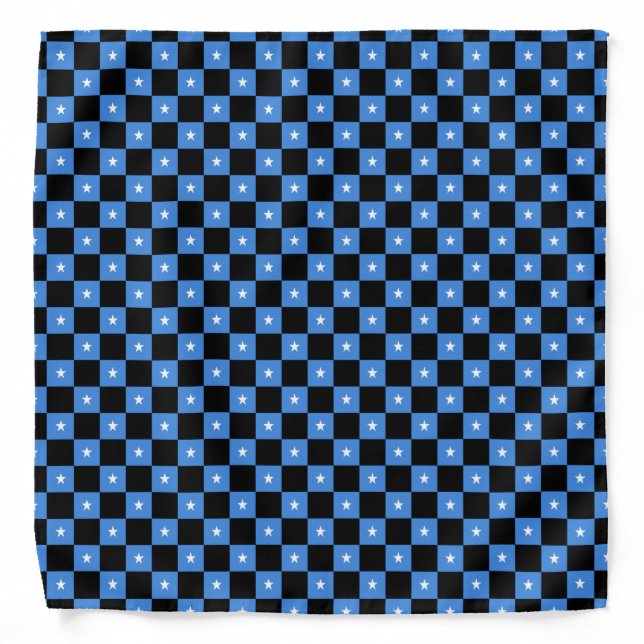 Checkered Somalia Flag Pattern  Bandana (Front)