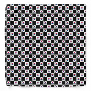 Checkered South Korea Flag Pattern  Bandana