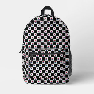 Checkered South Korea Flag Pattern Printed Backpack