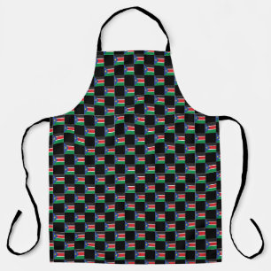 Checkered South Sudan Flag Pattern Apron