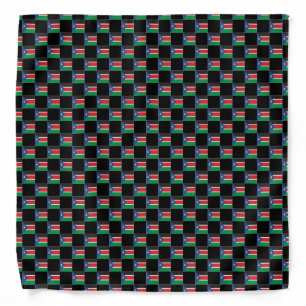 Checkered South Sudan Flag Pattern  Bandana