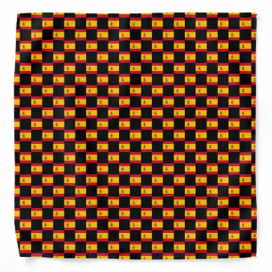Checkered Spain Flag Pattern  Bandana