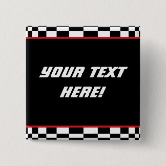 Checkered Square Pinback Button
