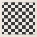 Checkered squares black and white geometric retro  scarf<br><div class="desc">Checkered squares black and white geometric retro pattern gift for anyone. Cool retro checkered geometric square pattern design. Vintage tile black and white modern checker.</div>
