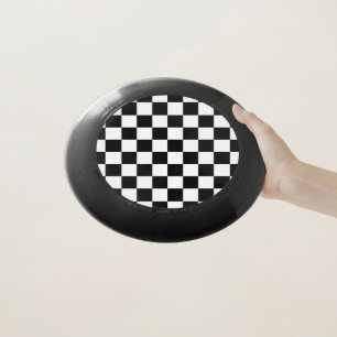 Checkered squares black and white geometric retro Wham-O frisbee