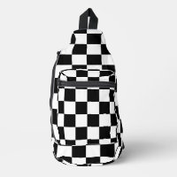 Checkered squares Black and White geometry pattern
