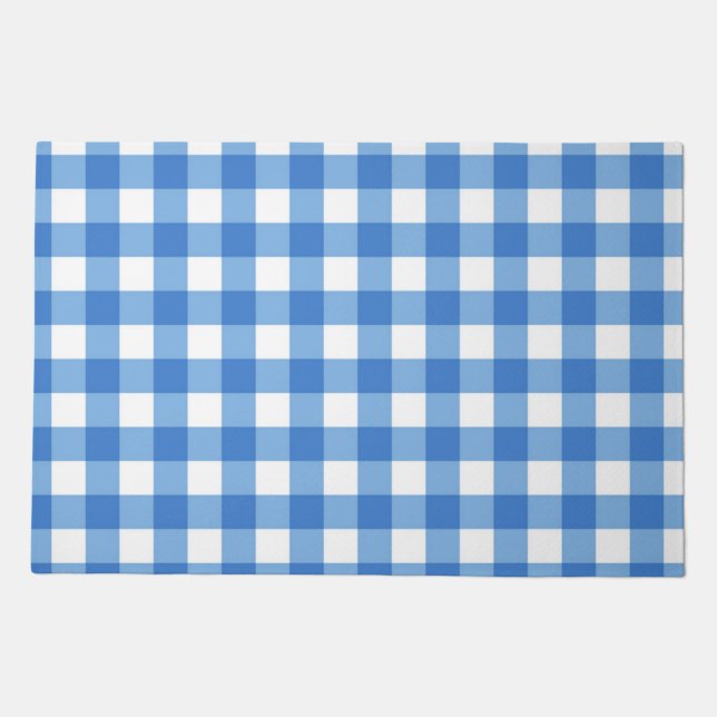 checkered, squares, chequered, design, pattern doormat (Front)