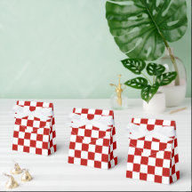 Checkered squares red white geometric retro