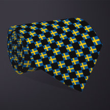 Checkered Sweden Flag Pattern