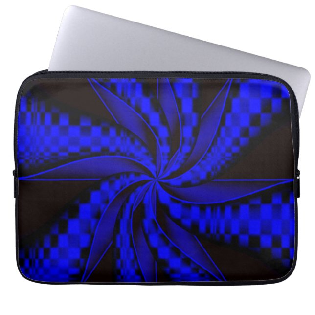 Checkered Swirls... Laptop Sleeve (Front)