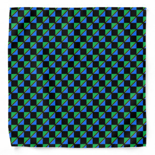 Checkered Tanzania Flag Pattern Bandana