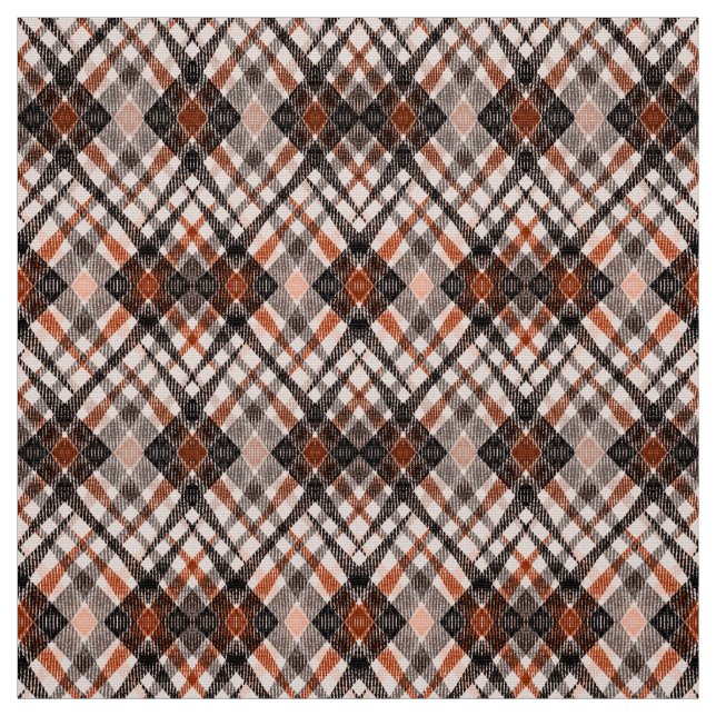 checkered tartan plaid classic black brown beige fabric (Swatch)