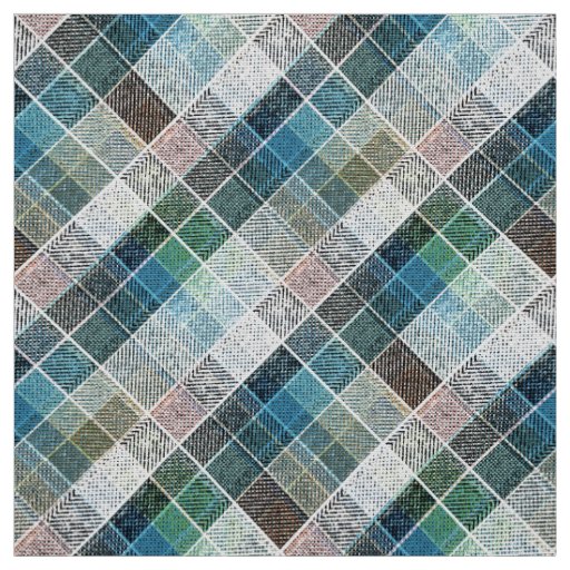 checkered tartan plaid classic blue white pink fabric