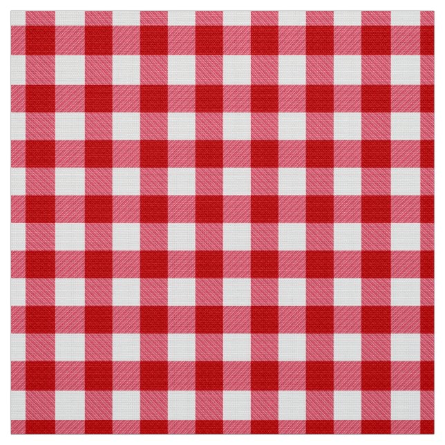 checkered tartan plaid classic red white texture fabric (Swatch)