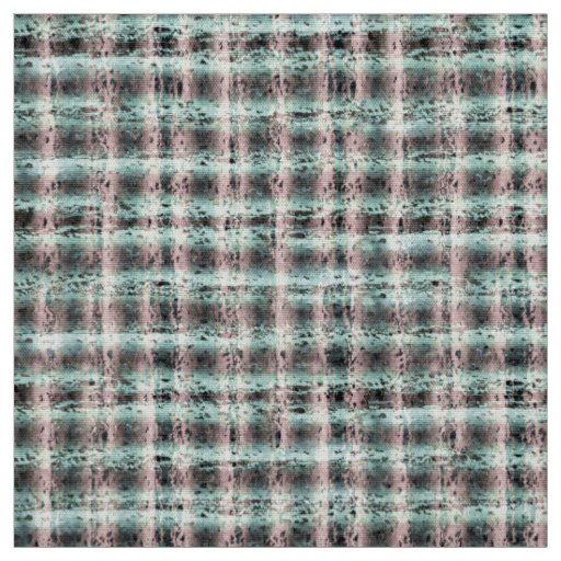 checkered tartan plaid classic turquoise grey pink fabric