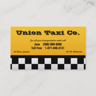 Checkered Taxi Business Card
