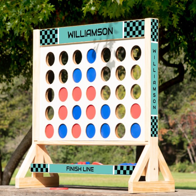 Checkered Teal Fast Four (Lawn)