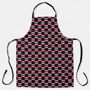 Checkered Thailand Flag Pattern Apron