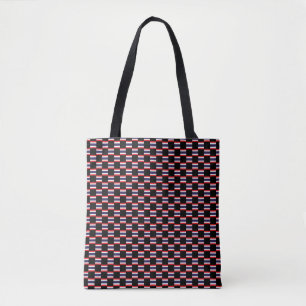 Checkered Thailand Flag Pattern Tote Bag
