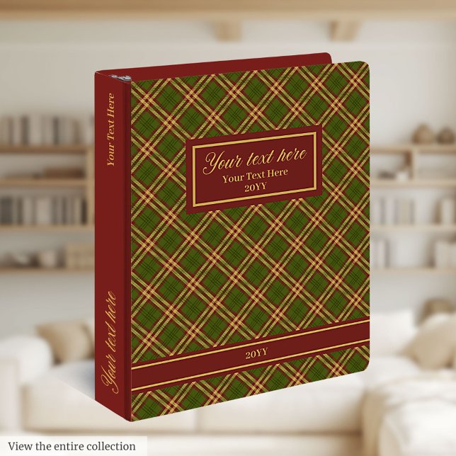 Checkered Thanksgiving 3 Ring Binder Monogram (Checkered Thanksgiving 3 Ring Binder Monogram)