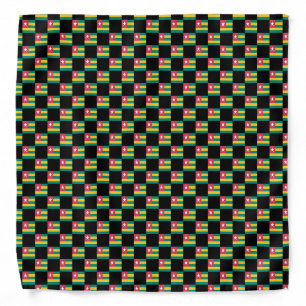 Checkered Togo Flag Pattern Bandana