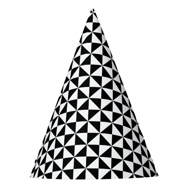 Checkered Triangles Party Hat (Front)