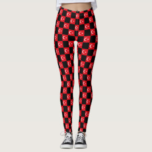 Checkered Turkey Flag Pattern Leggings