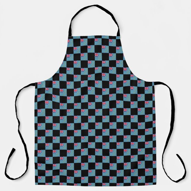 Checkered Tuvalu Flag Pattern  Apron (Front)