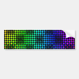 Checkered Twist by Kenneth Yoncich Bumper Sticker