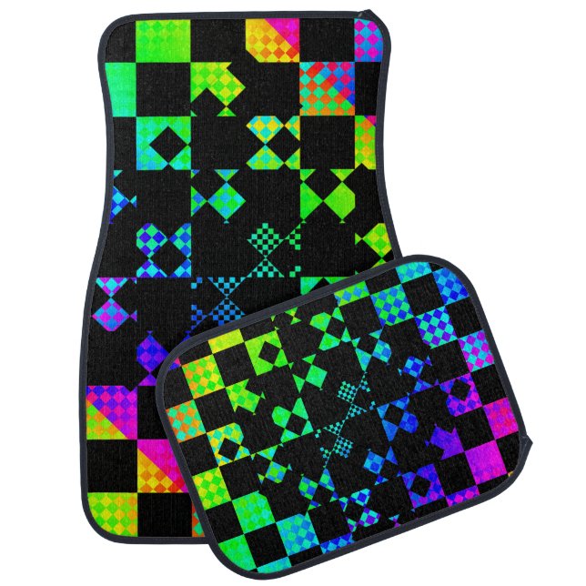 Checkered Twist by Kenneth Yoncich Car Mat (Set)